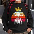 Kings Are Born In MayMen Birthday Vintage Gift Sweatshirt Gifts for Old Men