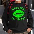 Kiss Me Im Irish Lips Sexy St Patricks Day Sweatshirt Gifts for Old Men