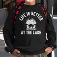Lake Funny Life Is Better At Lake Vibes Campfire Lake Sweatshirt Gifts for Old Men