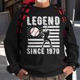 Legend Baseballspieler Seit 1970 Pitcher Strikeout Baseball Sweatshirt Geschenke für alte Männer