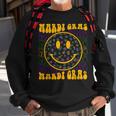 Leopard Hippie Face Retro Groovy Mardi Gras Funny Sweatshirt Gifts for Old Men