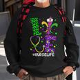 Leopard Love Nurse Life Scrub Nurse Mardi Gras Women Rn Icu Sweatshirt Gifts for Old Men