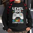 Level 100 Days Of School Completed Gamer Sweatshirt Gifts for Old Men