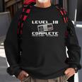 Level 18 Complete 2004 18 Years Old Gamer 18Th Birthday Men Women Sweatshirt Graphic Print Unisex Gifts for Old Men