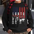 Lgbtq Liberty Guns Bible Trump Bbq Usa Flag Vintage Sweatshirt Gifts for Old Men