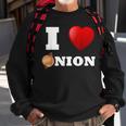 Liebe Zwiebel Sweatshirt, Lustiges 'I Love Onion' Motiv mit Herz Geschenke für alte Männer
