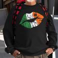 Lips Ireland Flag Clovers St Patricks Day Shamrock Lucky Sweatshirt Gifts for Old Men