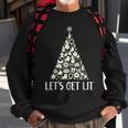 Lets Get Lit Weihnachtsbaum Geschenke Lebkuchen Schneemann Sweatshirt Geschenke für alte Männer