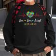 Live Love Accept In April We Wear Blue For Autism Awareness Sweatshirt Gifts for Old Men