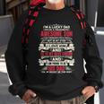 Lucky Dad Fathers Day Proud Dad Of A Freaking Awesome Son Sweatshirt Gifts for Old Men