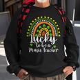 Lucky To Be A Music Teacher Rainbow St Patricks Day Sweatshirt Gifts for Old Men