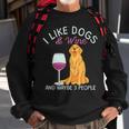 Lustig Ich Mag Hund Und Wein Sweatshirt Geschenke für alte Männer