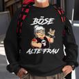 Lustiges Schwarz Sweatshirt Böse Alte Frau Cartoon für Damen Geschenke für alte Männer