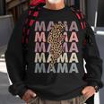 Mama Lightning Bolt Leopard Cheetah Mama Mini Matching  Men Women Sweatshirt Graphic Print Unisex Gifts for Old Men