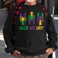 Mardi Gras Outfit Funny Suck Me Dry Crawfish Carnival Party Sweatshirt Gifts for Old Men