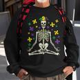 Meditating Yoga Skeleton Jester Cute Mardi Gras Zen Buddhism Sweatshirt Gifts for Old Men