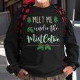 Meet Me Under The Mistletoe Naughty Christmas Funny Couples Men Women Sweatshirt Graphic Print Unisex Gifts for Old Men