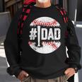 Mens 1 Dad Baseball Number One Daddy Son Gifts Fathers Day Sweatshirt Gifts for Old Men