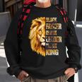 Mens Black Father King Fathers Day African American Lion Dad Sweatshirt Gifts for Old Men