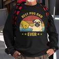 Mens Cute Best Pug Dad Ever Proud Vintage Puppy Lover Pug Retro Sweatshirt Gifts for Old Men