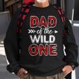 Mens Dad Of The Wild One Buffalo Plaid Fathers Day Gift Sweatshirt Gifts for Old Men