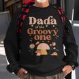 Mens Dada Of The Groovy One Boho 1St Birthday Hippie Mushroom Dad Sweatshirt Gifts for Old Men