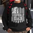 Mens Daddy Fathers Day Proud Softball Dad American Flag Ball Dad Sweatshirt Gifts for Old Men