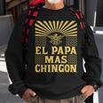 Mens El Papa Mas Chingon Mexican Dad Cinco De Mayo Aztec Eagle Sweatshirt Gifts for Old Men