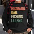 Mens Funny Fisherman Husband Dad Fishing Legend Vintage Sweatshirt Gifts for Old Men