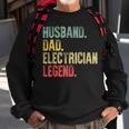 Mens Funny Vintage Husband Dad Electrician Legend Retro Sweatshirt Gifts for Old Men