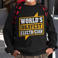 Mens Funny Worlds Okayest Electritian Gift Husband Dad Men Sweatshirt Gifts for Old Men