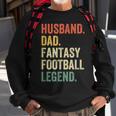 Mens Husband Dad Fantasy Football Legend Funny Father Vintage Sweatshirt Gifts for Old Men