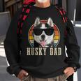 Mens Husky Dad Funny Dog Sunglasses Vintage Siberian Husky Sweatshirt Gifts for Old Men