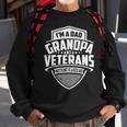 Mens Im A Dad Grandpa And A Veteran Nothing Scares Me Men Women Sweatshirt Graphic Print Unisex Gifts for Old Men