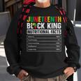 Mens Junenth Black King Nutritional Facts Melanin Men Father Sweatshirt Gifts for Old Men