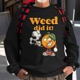 Mens Kiffen Grass Hashish Rabbit 420 Bong Gift Fun Weed Joint Sweatshirt Gifts for Old Men