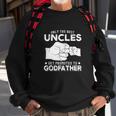 Mens Only The Best Uncles Get Promoted To Godfather Sweatshirt Gifts for Old Men