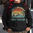 Mens Papa G Like A Grandpa Only Cooler Vintage Dad Fathers Day Sweatshirt Gifts for Old Men