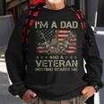 Mens Proud Im A Dad And A Veteran Nothing Scares Me Daddy Sweatshirt Gifts for Old Men