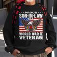 Mens Proud Son-In-Law Of A World War 2 Veteran Patriotic Ww2 Gift Men Women Sweatshirt Graphic Print Unisex Gifts for Old Men