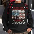 Mens Retired Military Veteran Grandfather Proud Grandpa Men Women Sweatshirt Graphic Print Unisex Gifts for Old Men