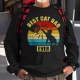 Mens Retro Vintage Best Cat Dad Ever Fist Bump Sweatshirt Gifts for Old Men