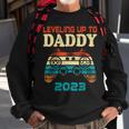 Mens Retro Vintage Leveling Up To Daddy 2023 Promoted To Dad Sweatshirt Gifts for Old Men