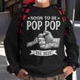 Mens Soon To Be Pop Pop Est2023 Retro Fathers Day New Dad Sweatshirt Gifts for Old Men