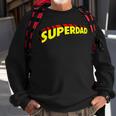 Mens Superdad Super Dad Super Hero Superhero Fathers Day Vintage Sweatshirt Gifts for Old Men