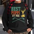 Mens Vintage Best Poppi By Par Disc Golf Gift Dad Fathers Papa Sweatshirt Gifts for Old Men