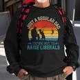 Mens Vintage Fishing Regular Dad Trying Not To Raise Liberals V2 Sweatshirt Gifts for Old Men