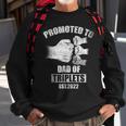 Mens Vintage Promoted To Dad Of Triplets Est 2022 Sweatshirt Gifts for Old Men