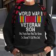Mens World War Ii Veteran Son Us Military Vet Family Gift Men Women Sweatshirt Graphic Print Unisex Gifts for Old Men