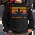 Mens Worlds Dopest Dad Weed Cannabis 420 Vintage Gift Men Women Sweatshirt Graphic Print Unisex Gifts for Old Men
